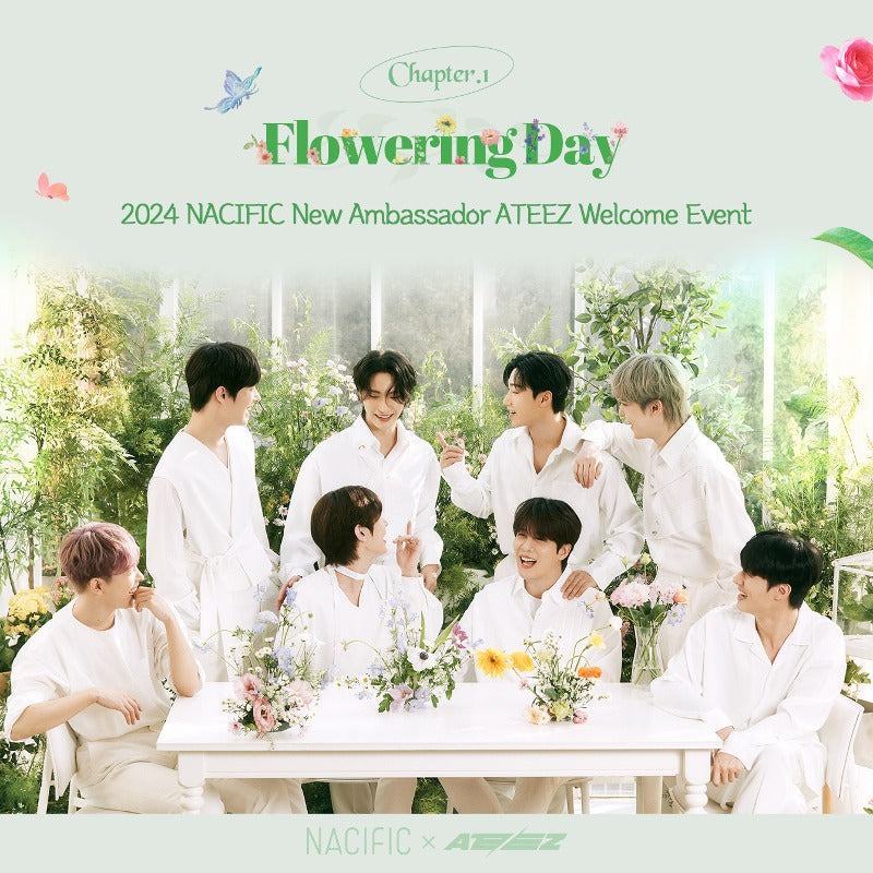 🌻FLOWERING DAY🌻 ★HELLO ATEEZ★ OT8 ATEEZ Selfie Photocard Set Special Postcard + Special Brochure