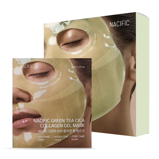 NACIFIC Collagen Gel Facial Mask Green Tea Cica 4EA