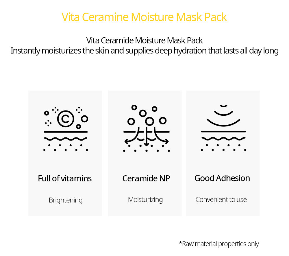 Vita Ceramide Moisture Mask Pack 10pcs